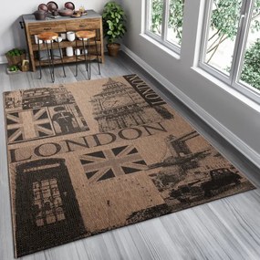 Koberec Floorlux 20347 Coffee / čierny