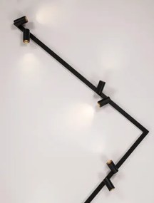Minimalistické bodové svietidlo Oso 8 Čierna