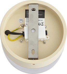 Dizajnové nástenné svietidlo béžové s opálovým sklom IP44 - Michele