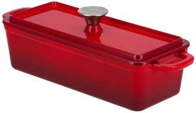 Silvercrest®  Liatinový hrniec/forma na chlieb Premium (obdĺžnikový tvar, červená)  (100393138)