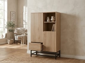 Vysoká komoda VALMOR 120x75 cm, dekor dub