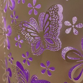 ONLI - Stojacia lampa TITILLA 1xE27/22W/230V fialová/biela