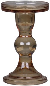 Karamelový sklenený svietnik Pillar -  Ø 8,5*14 cm