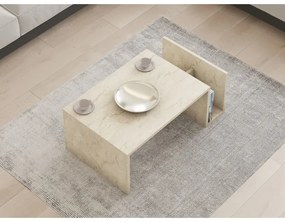 Konferenčný stolík MONEL, mramorový dekor, béžový