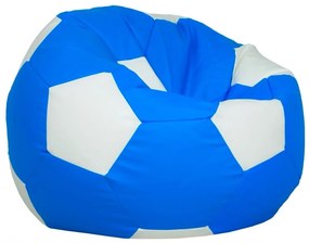 Sedací vak modro biela futbalová lopta