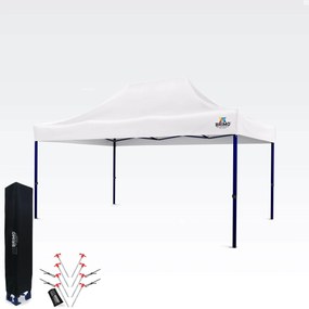 BRIMO Výstavný stan 3x4,5 m (45 mm oceľ) | Rýchla montáž, dlhá životnosť - bez 3 stien - Biela 30