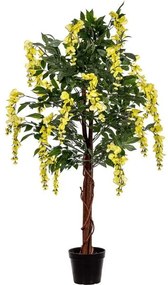 PLANTASIA umelý strom, 120 cm, Wisteria, žltá