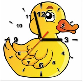 Gario Obraz s hodinami Gumová kačička Rozmery: 30 x 30 cm