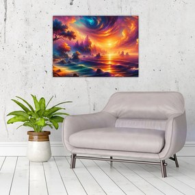 Sklenený obraz - Magický svet (70x50 cm)