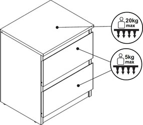 Skrinka /nočný stolík Carlos 402S, dub artisan
