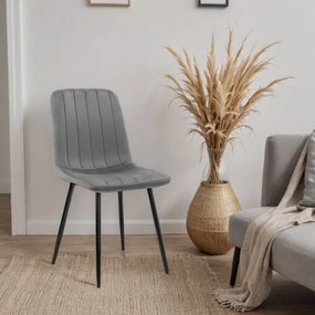 Jedálenská stolička FRESNO VELVET grafitová