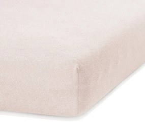 Béžová napínacia froté plachta 140x200 cm Ruby – Restilo