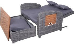 Sivá záhradná pohovka z umelého ratanu Bari – Garden Pleasure