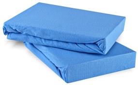 Plachta posteľná modrá jersey EMI: Detská plachta 80x160