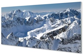 Sklenený obraz horské zimné 140x70 cm
