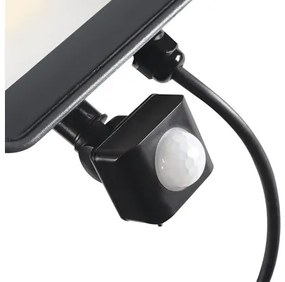LED reflektor Kanlux IQ-LED FL-10W NW SE IP44 10W 1200lm 4000K čierny so senzorom pohybu