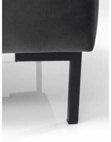 Gianni Velvet taburetka sivo-čierna
