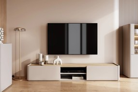 TV stolík Elivo 220 cm - kašmír / olejovaný dub