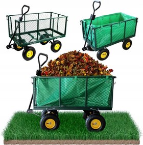 CH Zelený záhradný vozík s odnímateľnými bočnicami Loca XL - 200l