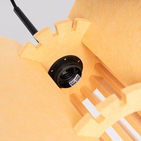 Závesné svietidlo Mula, 1x žlté plstené tienidlo, (fi 45cm)