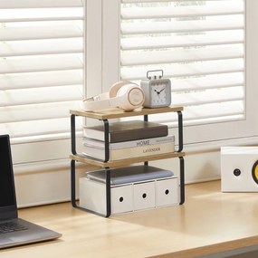 Set stohovateľných poličiek OSKAR KCS020B11 hnedý (2 ks)