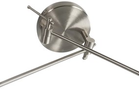 Oceľové závesné svietidlo s tienidlom 35 cm svetlosivá nastaviteľná 2-svetlo - Blitz