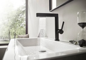Hansgrohe Finoris, umývadlová batéria 230, s výpustom Push-Open a výsuvnou spŕškou, EcoSmart, čierna matná, HAN-76063670