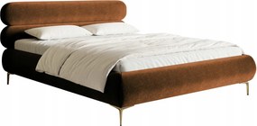 Manželská posteľ 140cm Rirri (rošt úl. priestor) (medená zlatá)
