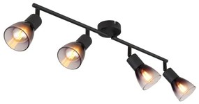 Globo 54312-4 - Bodové svietidlo SATELLA 4xE14/25W/230V čierna