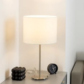Eglo - LED  Stolná lampa TUNJA 1xE27/60W/230V 38,5 cm matný chróm/biela