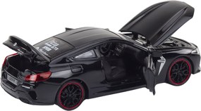LEAN Toys Kovové športové vozidlo, trecí pohon, otvárateľné prvky 1:24 čierna