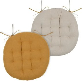 Oboustranný podsedák na židli DUO 38 cm medový/béžový