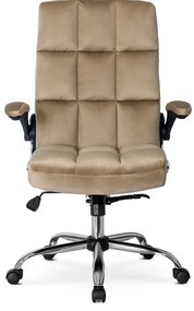 Vintino kancelárska otočná stolička JACOB s chrómovými nohami bežová