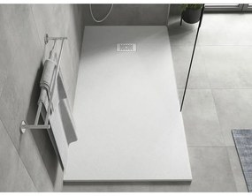 Mexen Hugo, obdĺžniková sprchová vanička SMC 180 x 90 cm, biela, biela krytka, 42109018-W
