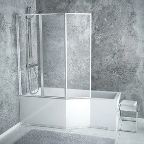 Besco Akrylátová atypická vaňa s vaňovou zástenou INTEGRA VK 3 150x75 (170x75) BESCO-Rozmery: 150x75, BESCO-Farba: Biela, BESCO-Orientácia: Ľavá