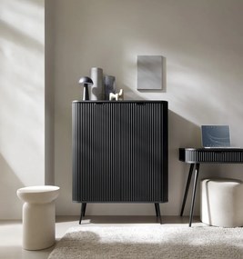 Zova vysoká komoda (K103) do obývačky, čierna