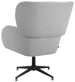 Svetlosivé zamatové kreslo ušiak Vanessa – Støraa