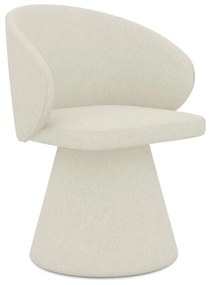 Krémovobiele čalúnené jedálenské kreslo Uala – Makamii