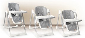 Detská stolička 3v1 Nukido Elite - sivá