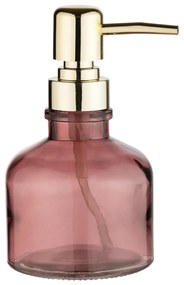 Tmavoružový sklenený dávkovač mydla 200 ml Atessa – Wenko