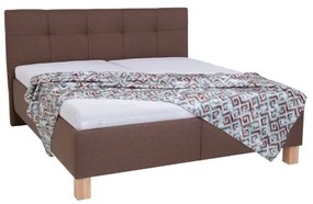 Čalúnená posteľ s matracom a úložným priestorom MARIA 160x200 cm hnedá