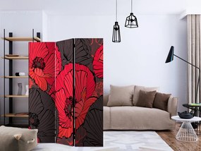 Artgeist Paraván - Pleated poppies [Room Dividers]