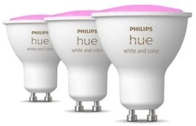 PHILIPS HUE Múdra LED stmievateľná žiarovka HUE s funkciou RGB, GU10, 4,3 W, 350lm, teplá biela-studená biela, 3