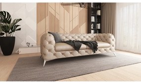 Béžová zamatová pohovka 225 cm Chelsea – Ropez