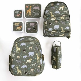 A Little Lovely Company - súprava štyroch desiatových škatuliek - zvieratá zo savany