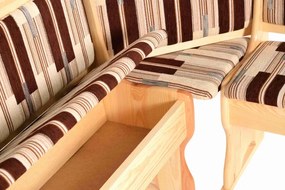 Rohový jedálenský komplet N2, orech / béžová aston 22