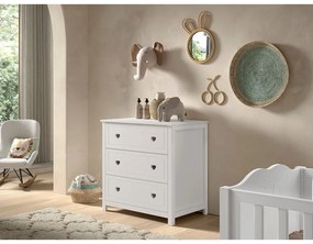 Biela detská komoda 90x89x57 cm Amori – Vipack