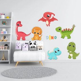 PIPPER. Textilná nálepka na stenu "Baby dinosaury"
