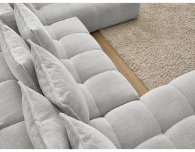 Svetlosivá ženilková rozkladacia/s úložným priestorom rohová pohovka (pravý roh/do tvaru "U") Everest – Bobochic Paris