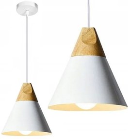 Toolight - Závesná lampa Scandi A 1xE27, biela-hnedá, OSW-00148